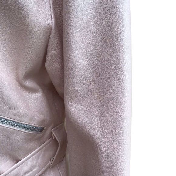 Vintage Twins Pink Belted Leather Jacket - Picture 6 of 9